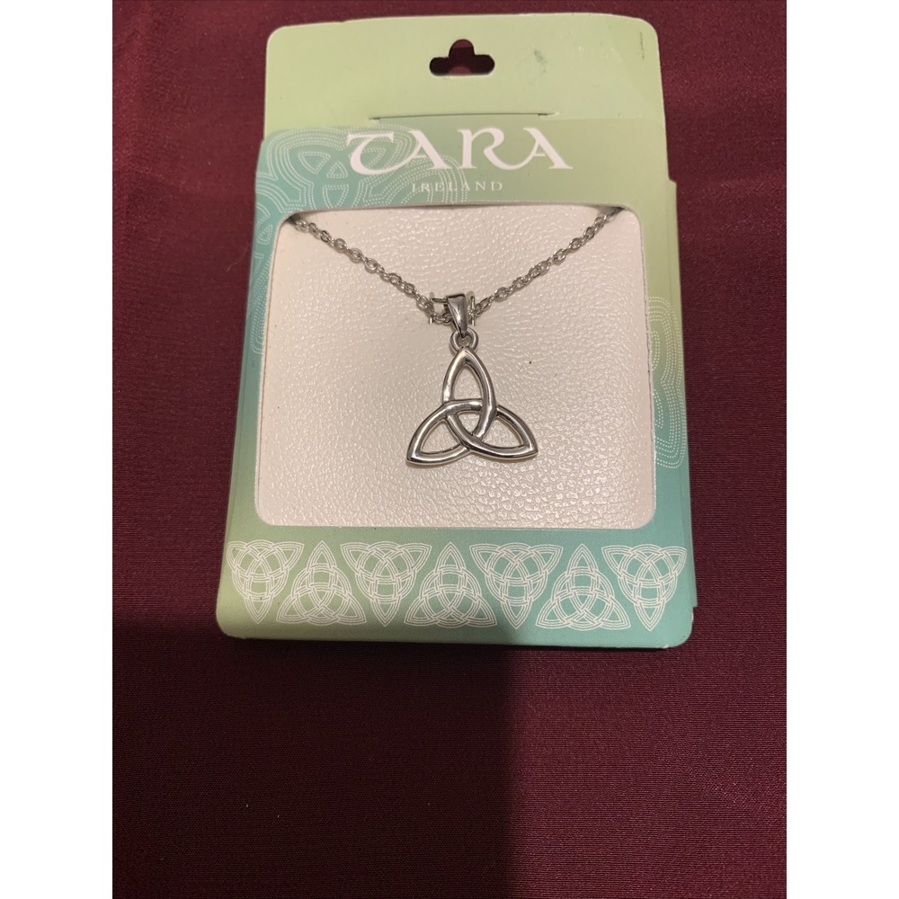 Solvar Tara Irish Trinity Knit Necklace Solve Tone 18 Chain Allergy Safe NWT